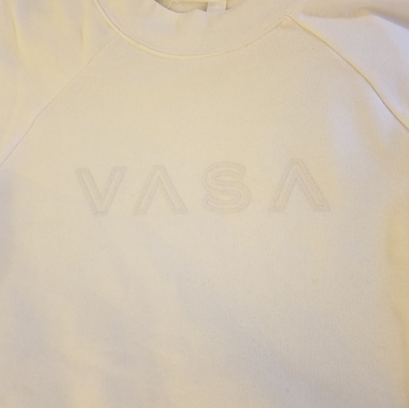 Cute Crewneck Crop Gym Sweatshirt Cream - Picture 3 of 9